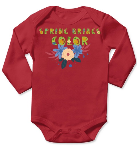 SPRING BRINGS COLOR Long Sleeve Baby One-Piece
