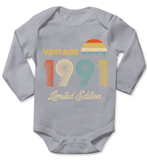 Vintage 1991 Made In 1991 31St Birthday 31 Years O Long Sleeve Baby One-Piece