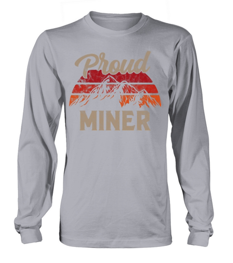 Funny Miner Superhero Vintage Men Dad Long sleeved Unisex