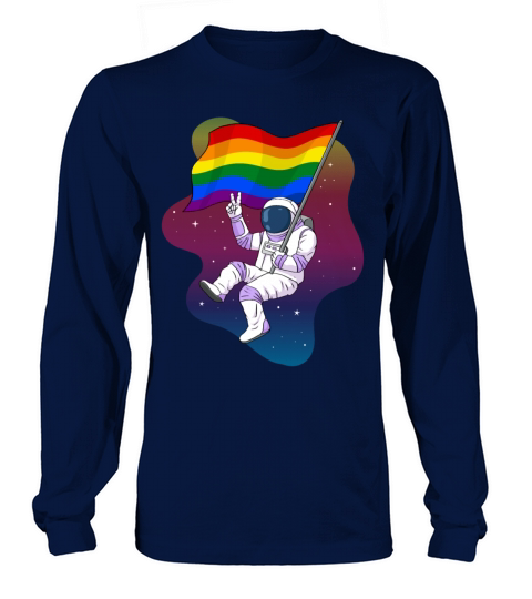 Gay Pride Rainbow Flag Space Astronaut Subtle Long sleeved Unisex
