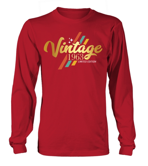 Vintage 1963 Birthday Vintage Sayings Long sleeved Unisex