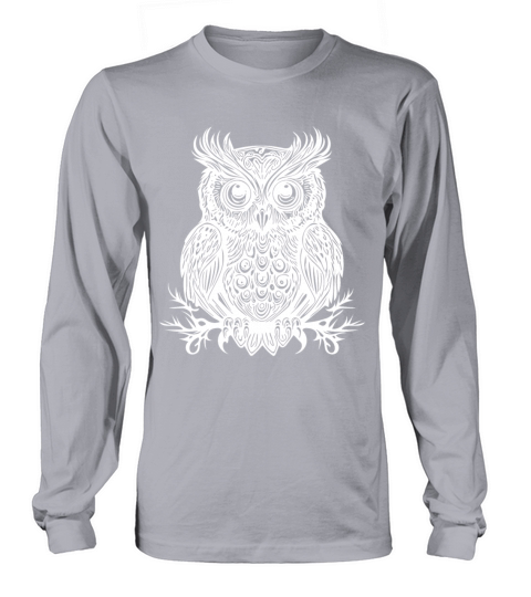 Vintage Owl With Big Eyes Long sleeved Unisex