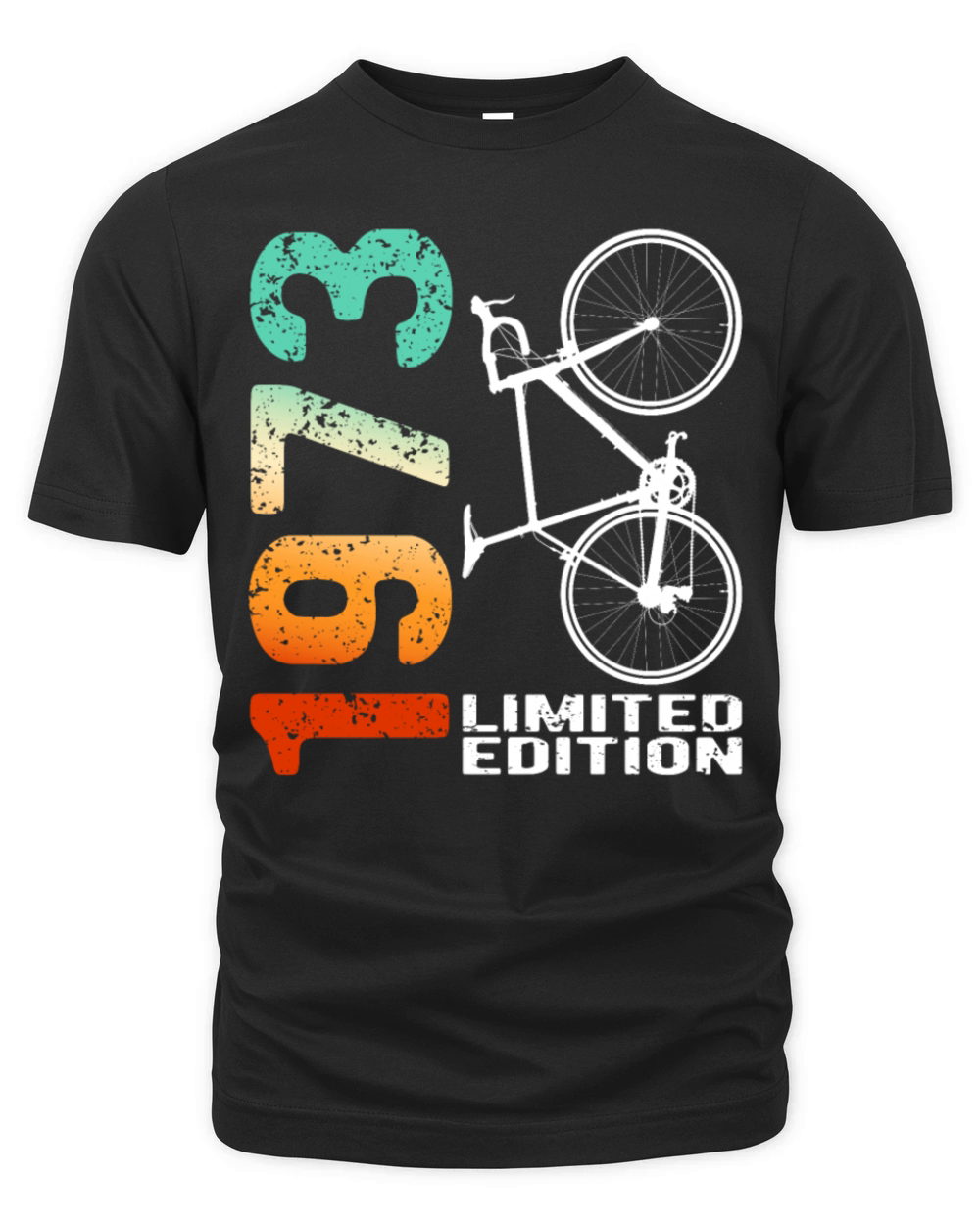 50 Birthday 1973 Vintage Retro Bicycle Cyclist Organic Unisex T-shirt
