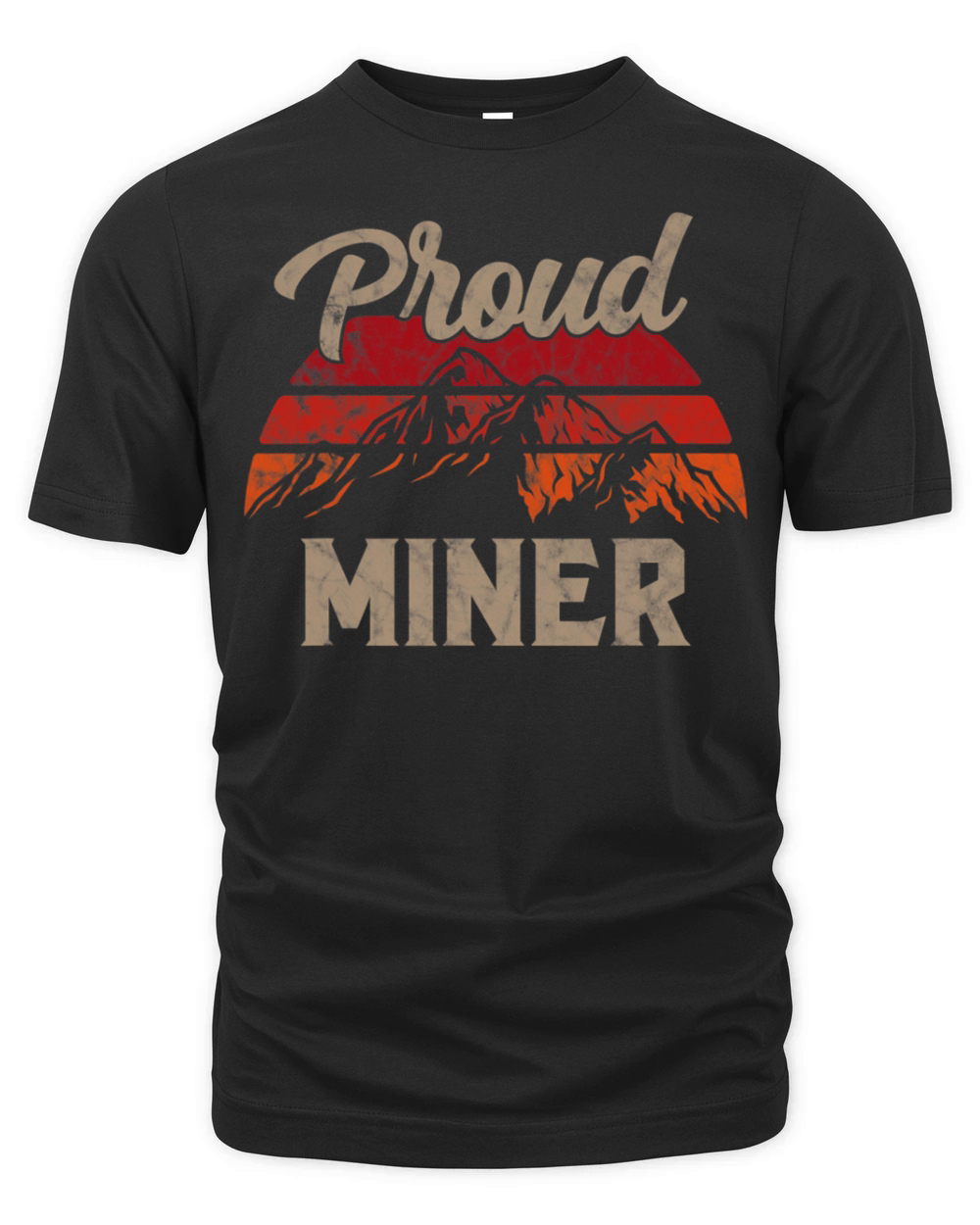 Funny Miner Superhero Vintage Men Dad Organic Unisex T-shirt