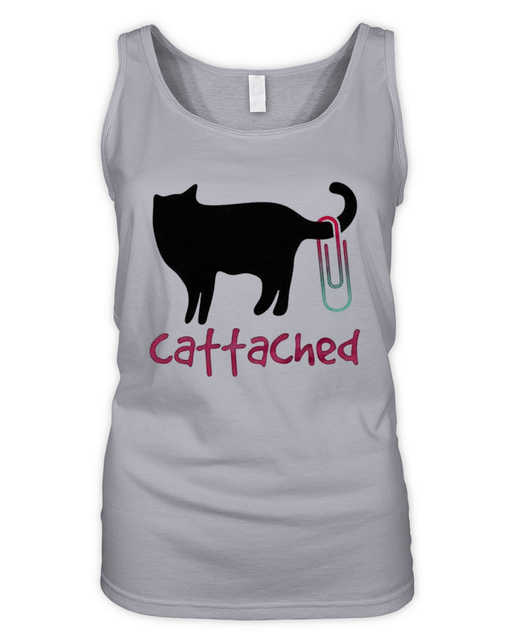 Cattached Cat Lover Pet Organic Women's Tank Top