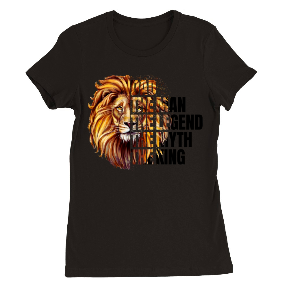 Best Dad Ever King Lion Fathers Day Gifts Premium Womens Crewneck T-shirt