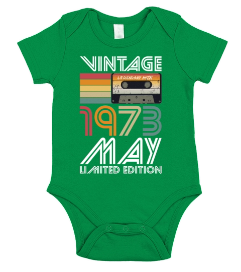 50th birthday may 1973 vintage 1973 Short Sleeve Baby One-Piece