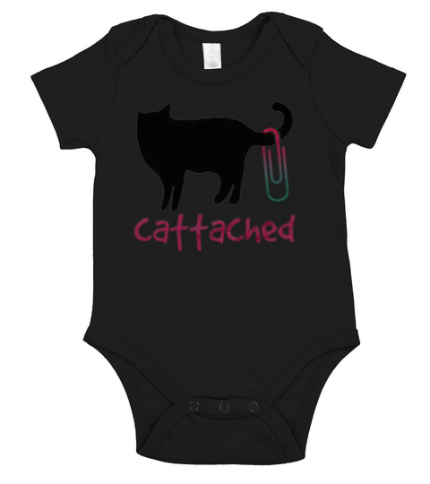 Cattached Cat Lover Pet Short Sleeve Baby One-Piece