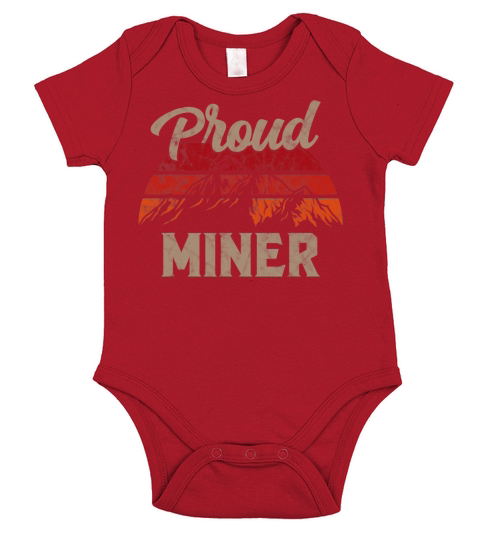 Funny Miner Superhero Vintage Men Dad Short Sleeve Baby One-Piece