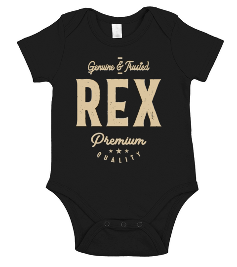 Mens Name Rex Genuine and Trusted Short Sleeve Baby One-Piece