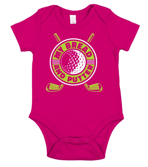 My Bread And Putter Player Pro Golfer Golfing Short Sleeve Baby One-Piece
