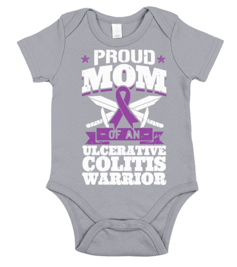 Proud Mom Of An Ulcerative Colitis Warrior Short Sleeve Baby One-Piece