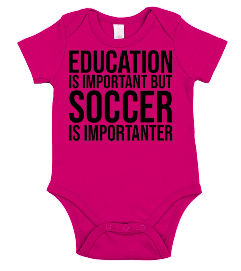 Soccer Is Importanter Short Sleeve Baby One-Piece