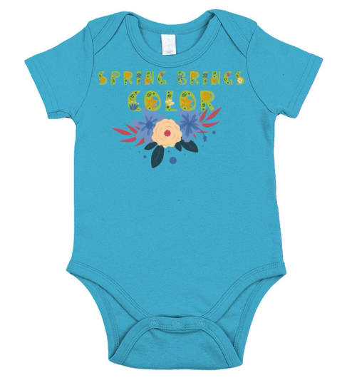 SPRING BRINGS COLOR Short Sleeve Baby One-Piece