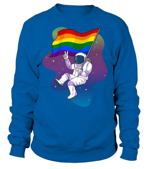 Gay Pride Rainbow Flag Space Astronaut Subtle Sweatshirt Unisex