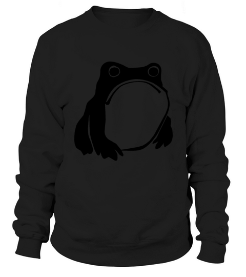 Grumpy Frog drawing Japanese art Sweatshirt Unisex