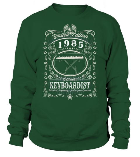 Vintage 1985 Keyboardist Birthday Gift Keyboard Sweatshirt Unisex
