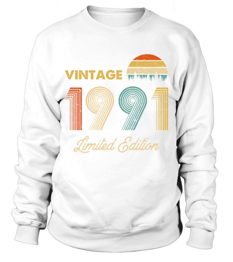 Vintage 1991 Made In 1991 31St Birthday 31 Years O Sweatshirt Unisex