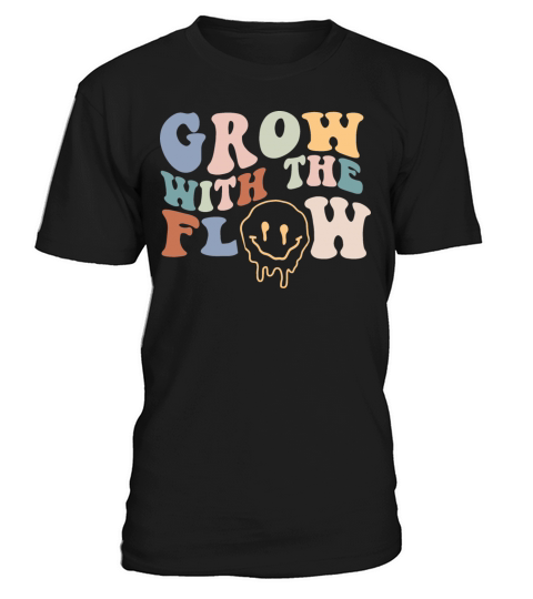 Grow With The Flow 70s Boho Peace Hippie Gift T-Shirt Unisex