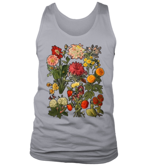 Aesthetic Cottagecore Vintage Flowers Botanical Tank Top Unisex