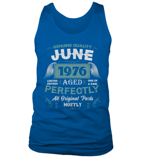 June 1976 Vintage Birthday Present Tank Top Unisex