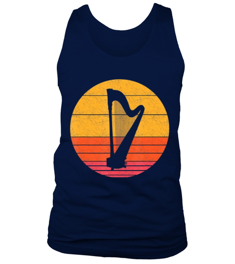 Retro Harp Musical instrument Vintagetyle Music Tank Top Unisex