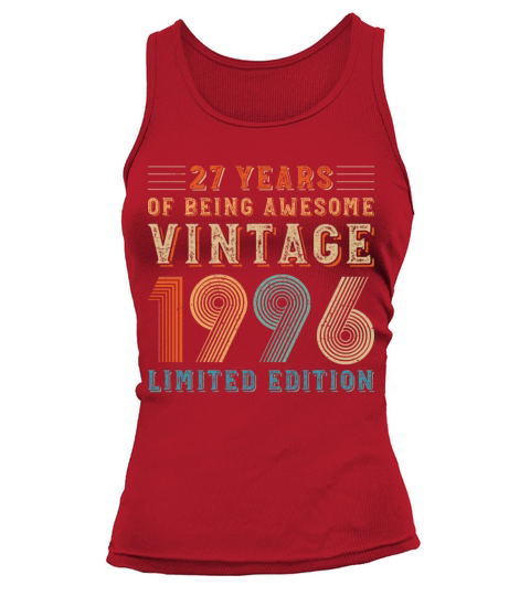 27 years of being awesome vintage 1996 limited edi Tank top Woman