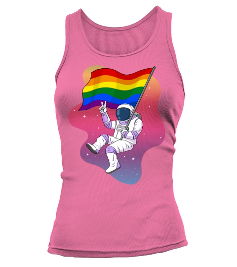 Gay Pride Rainbow Flag Space Astronaut Subtle Tank top Woman