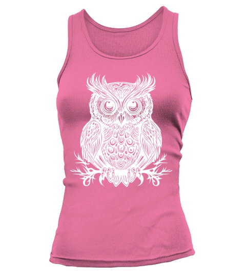 Vintage Owl With Big Eyes Tank top Woman