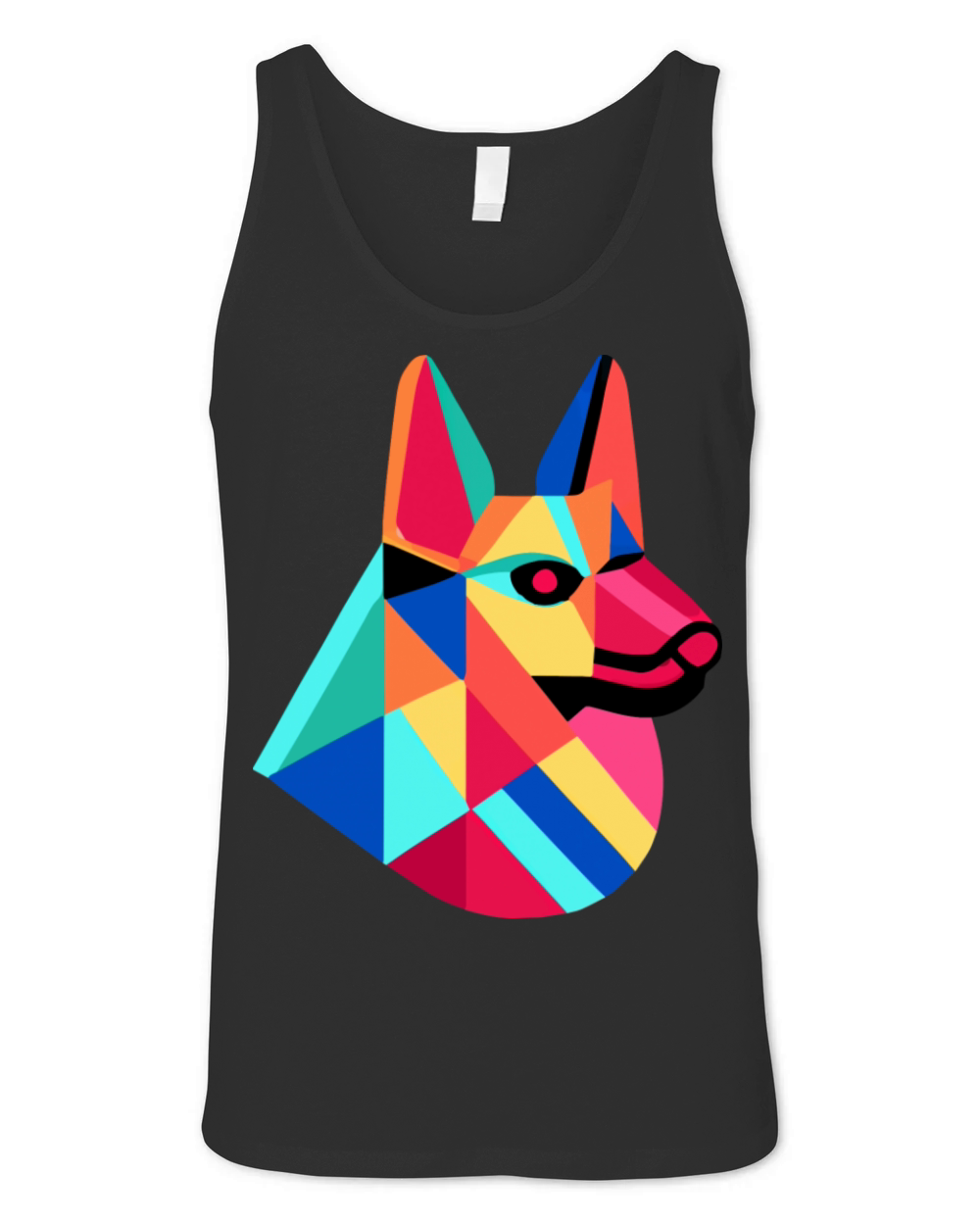 German Shepherd Pop Art Dog Owner Vintage Men Unisex Jersey Tank