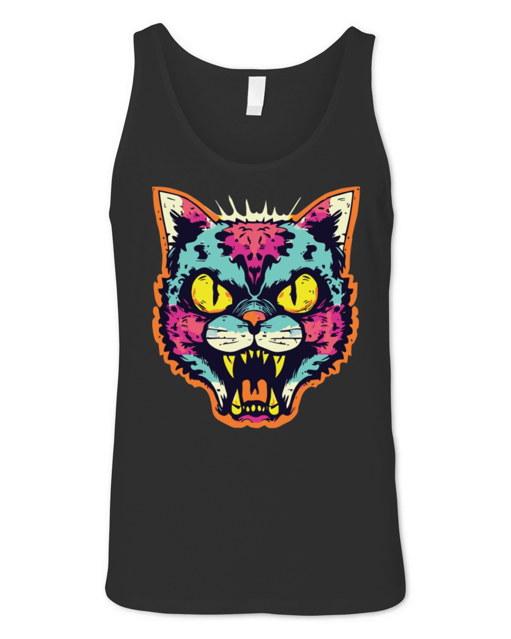 Horror Scary Zombie cat Unisex Jersey Tank