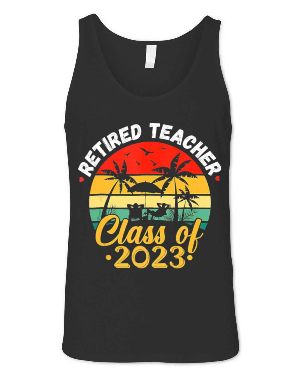 Retired Teacher Class Of 2023 Vintage Retirement Unisex Jersey Tank