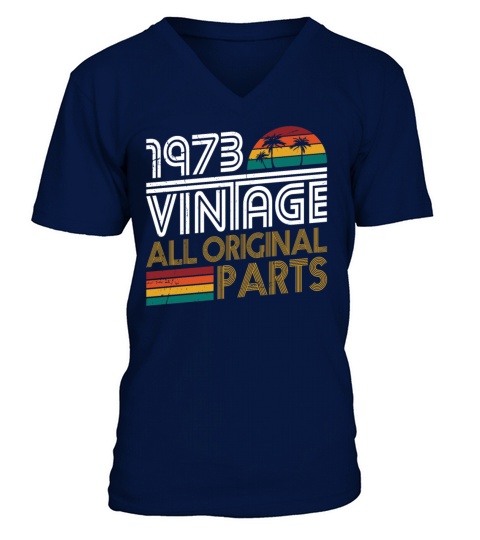 50th birthday vintage 1973 born in 1973 V-Neck T-shirt