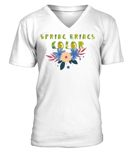 SPRING BRINGS COLOR V-Neck T-shirt