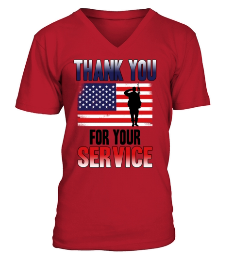 Veterans Day Thank You For Your Service V-Neck T-shirt