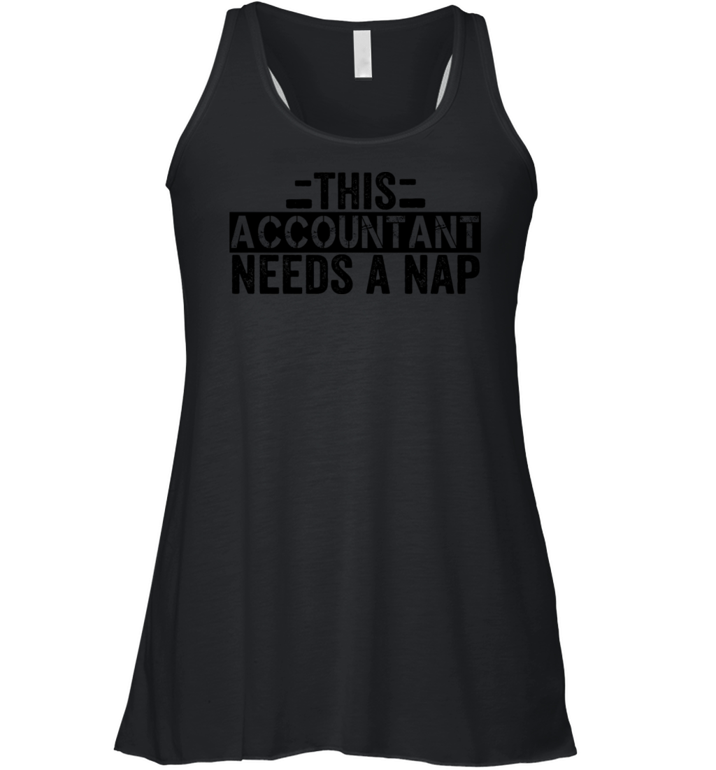 Funny Accountant Napping Women's Flowy Tank Top