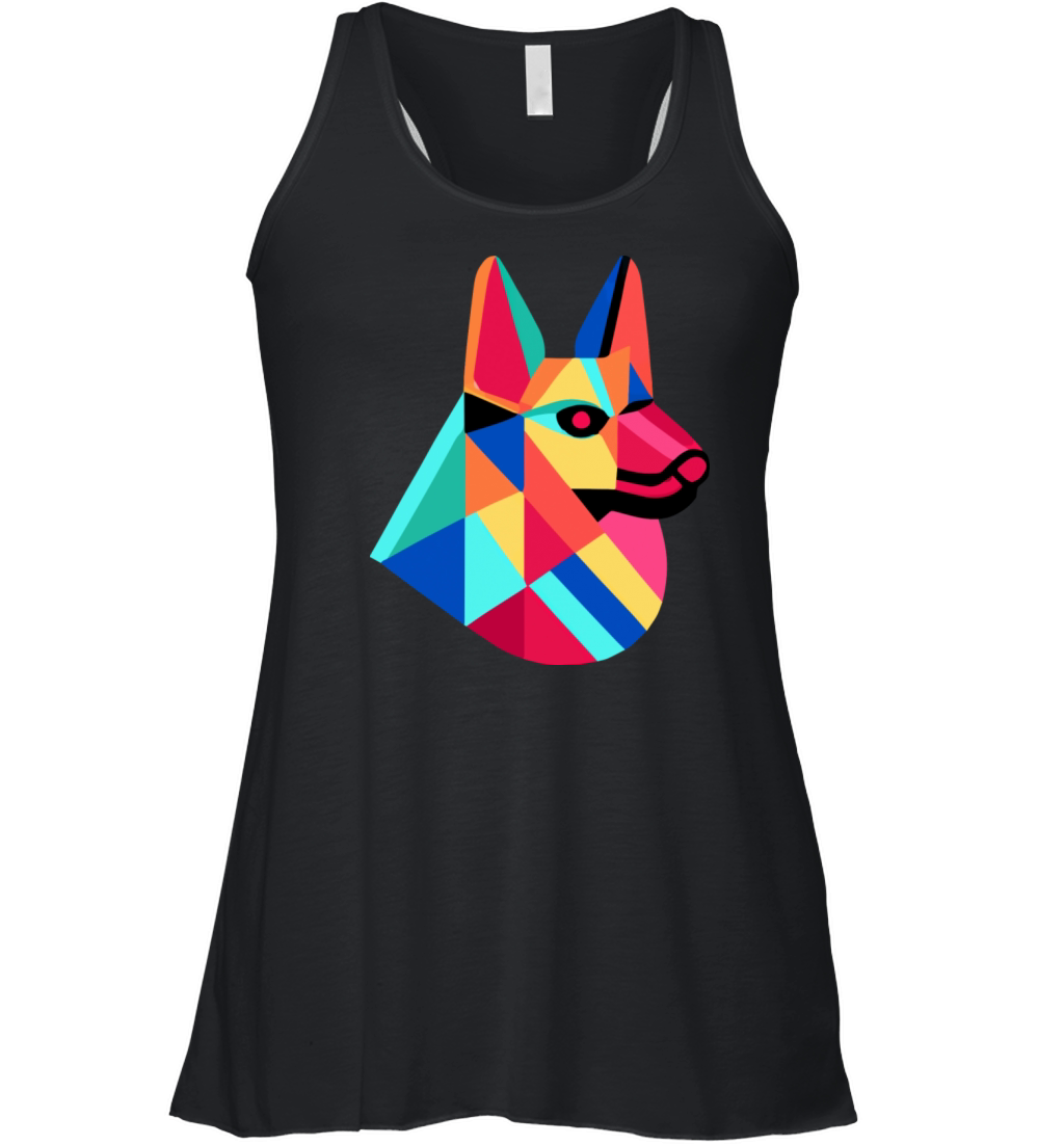 German Shepherd Pop Art Dog Owner Vintage Men Women's Flowy Tank Top