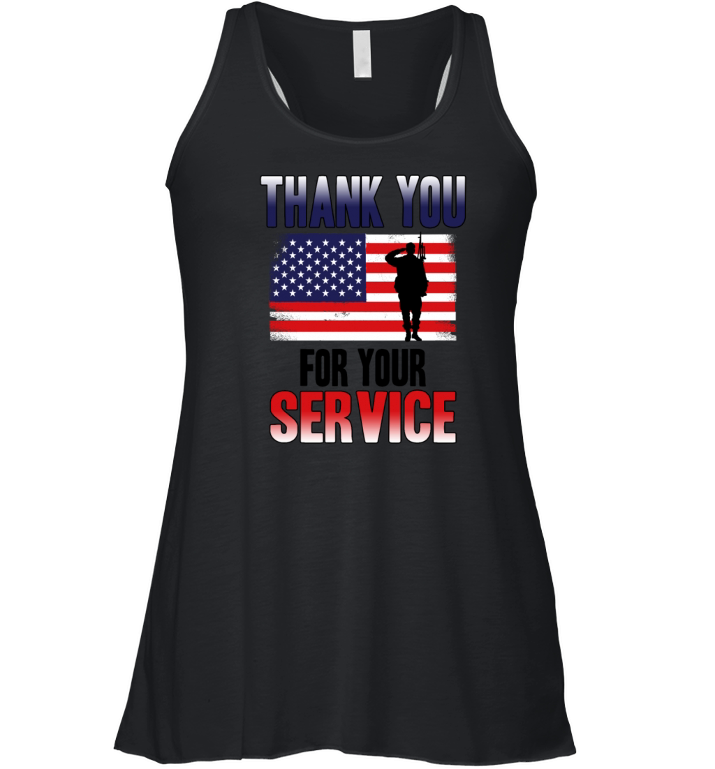 Veterans Day Thank You For Your Service Women's Flowy Tank Top