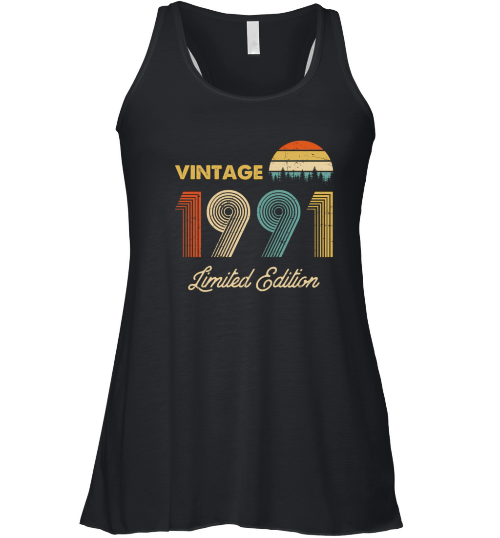 Vintage 1991 Made In 1991 31St Birthday 31 Years O Women's Flowy Tank Top