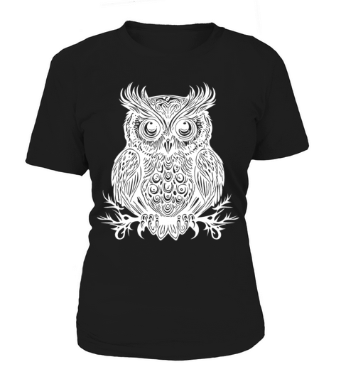 Vintage Owl With Big Eyes Women's T-Shirt