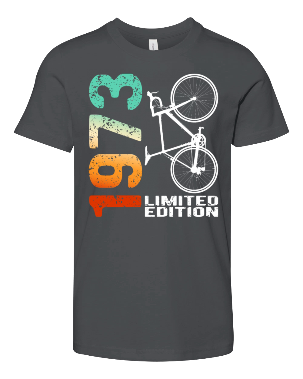 50 Birthday 1973 Vintage Retro Bicycle Cyclist Youth Unisex Jersey Tee