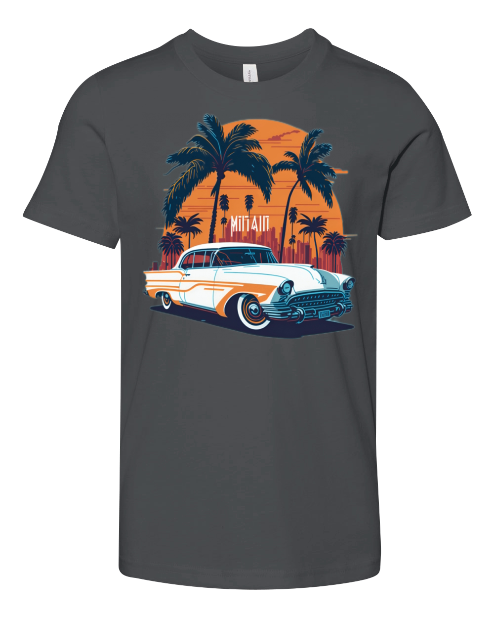 A beautiful classic car on Miami Street Youth Unisex Jersey Tee