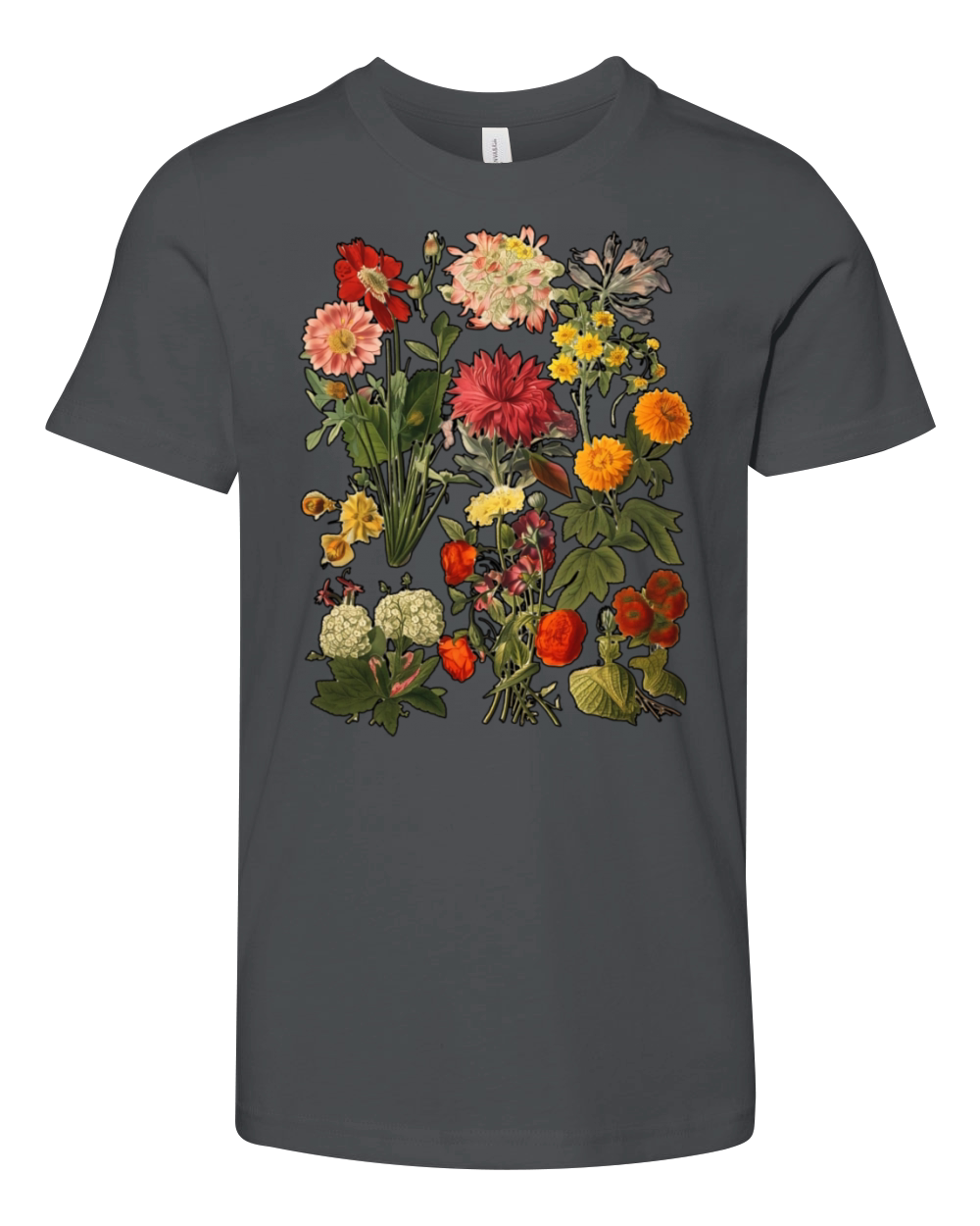 Aesthetic Cottagecore Vintage Flowers Botanical Youth Unisex Jersey Tee