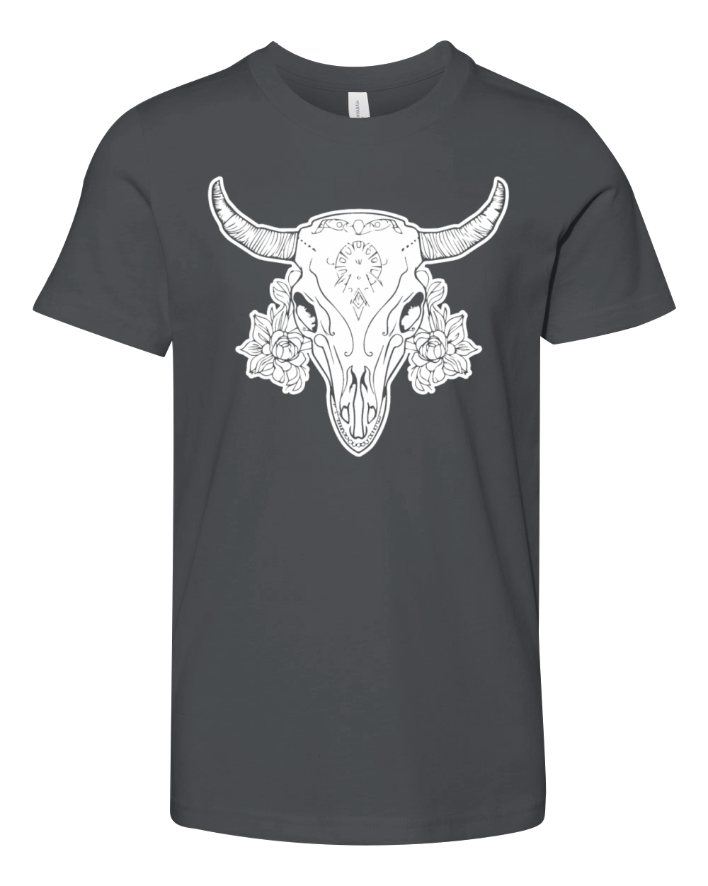Cow Skull Boho Youth Unisex Jersey Tee