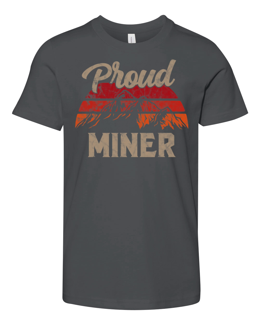 Funny Miner Superhero Vintage Men Dad Youth Unisex Jersey Tee