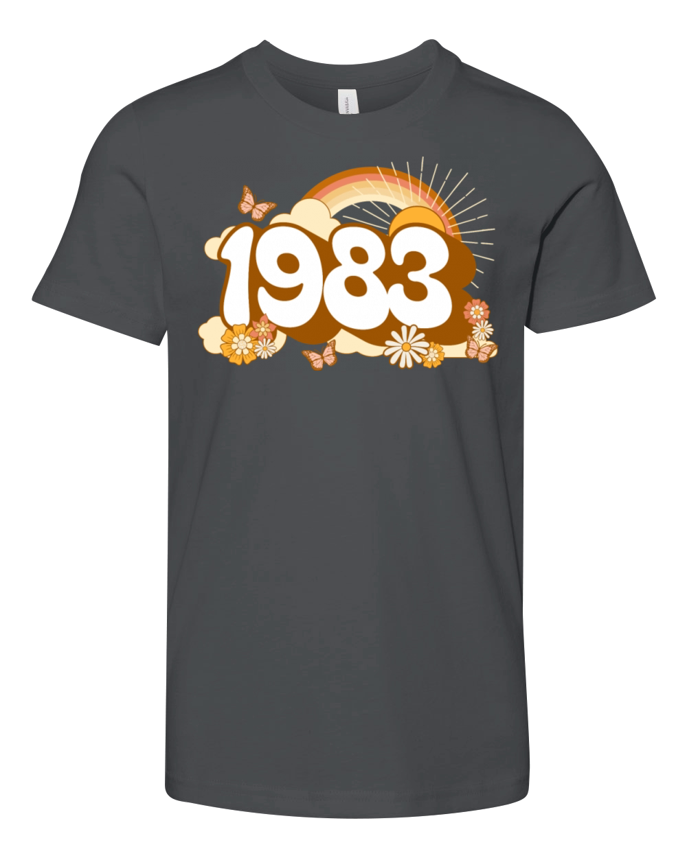 Groovy 40 Years Woman Colorful 1983 40th Birthday Youth Unisex Jersey Tee