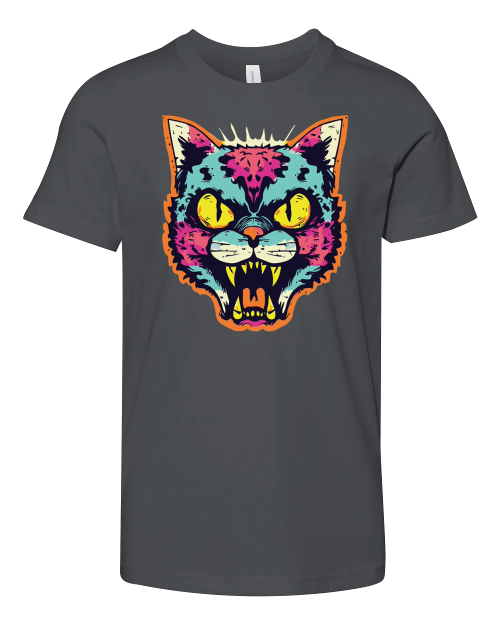 Horror Scary Zombie cat Youth Unisex Jersey Tee