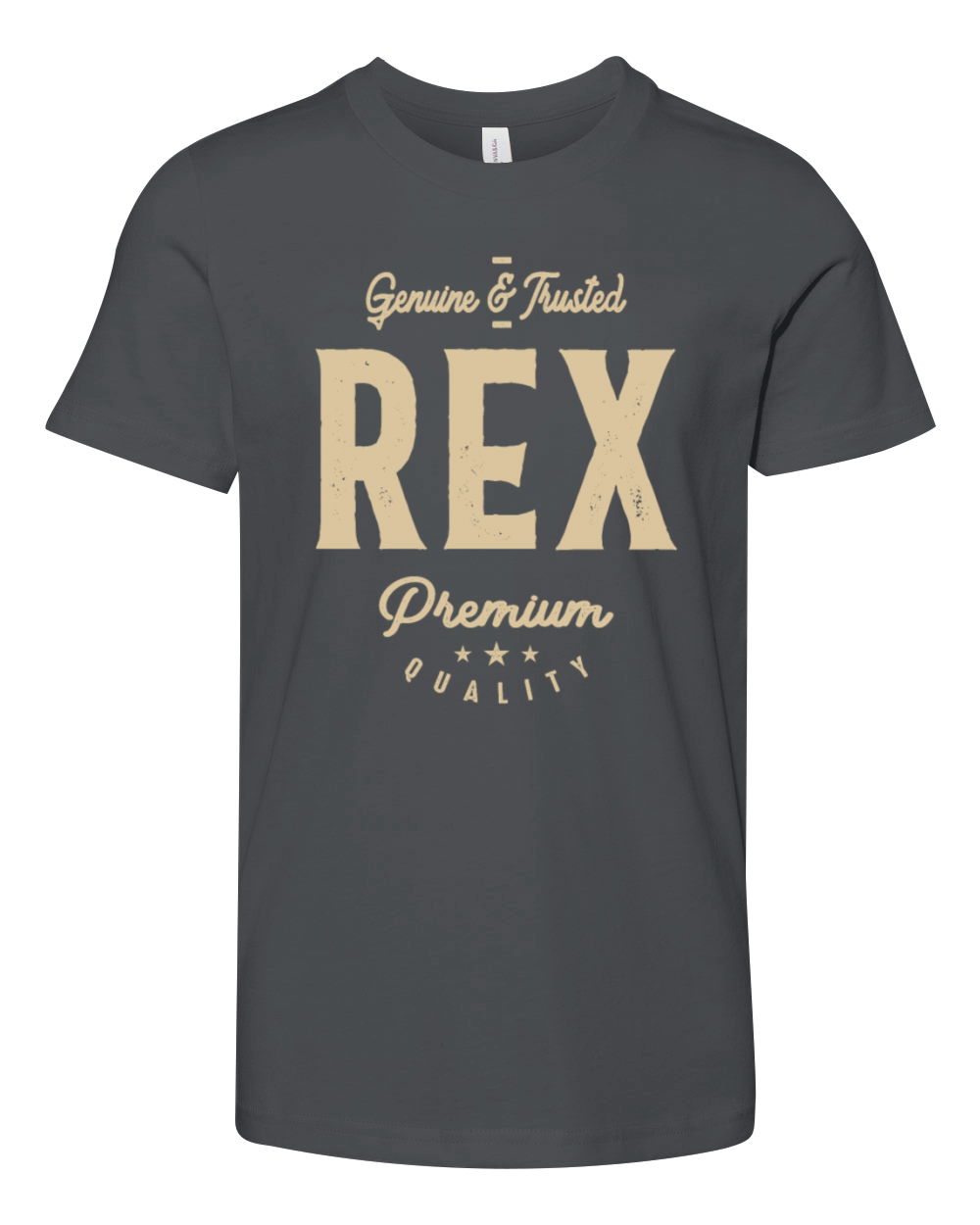 Mens Name Rex Genuine and Trusted Youth Unisex Jersey Tee