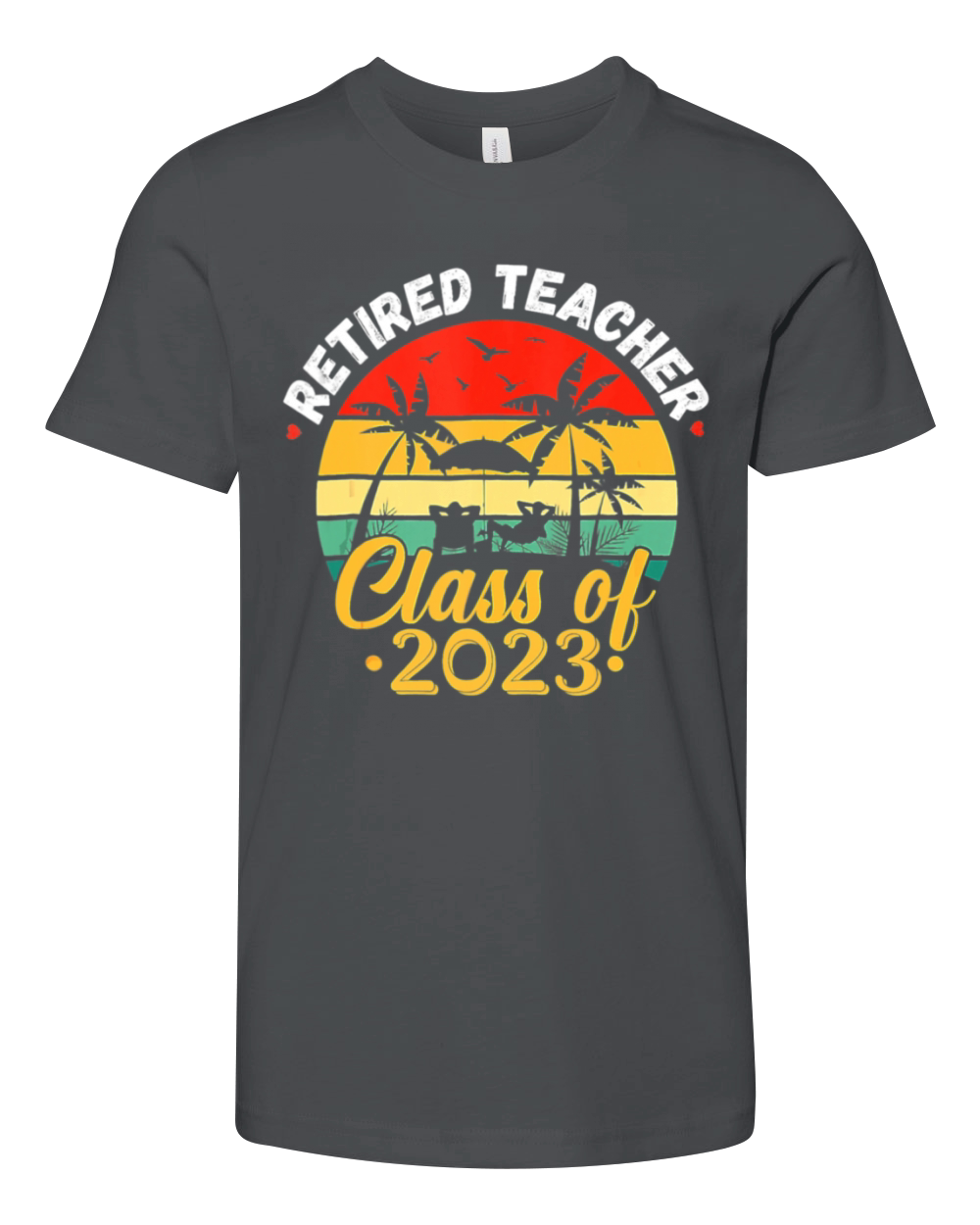 Retired Teacher Class Of 2023 Vintage Retirement Youth Unisex Jersey Tee
