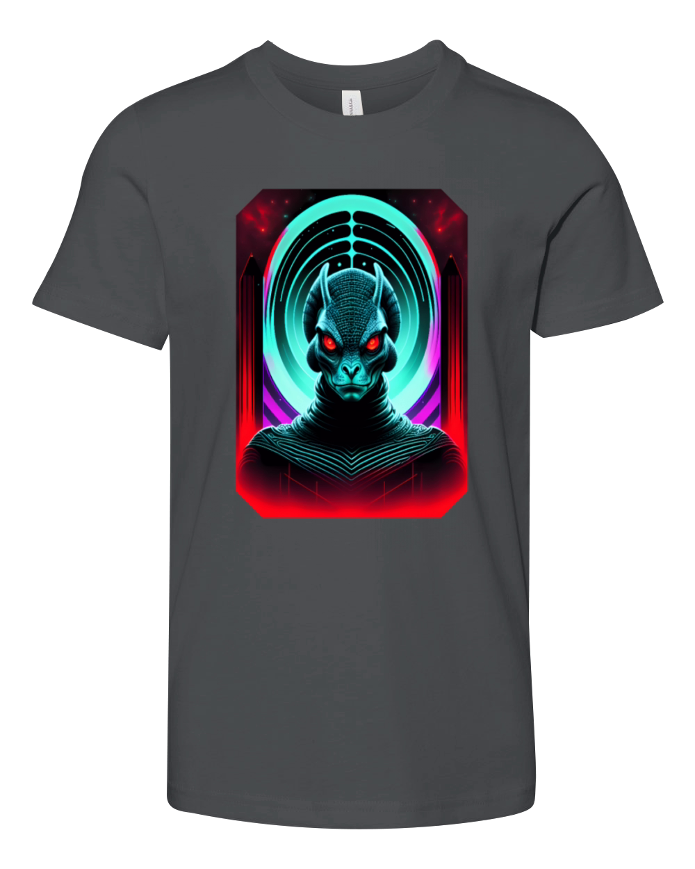 Retro Sci-Fi Reptilian Design Shirt v2 Youth Unisex Jersey Tee